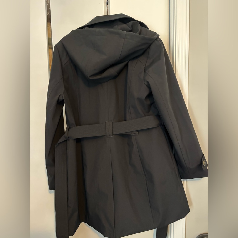 London Fog Black Women's Rain Coat Large - Picture 4 of 7